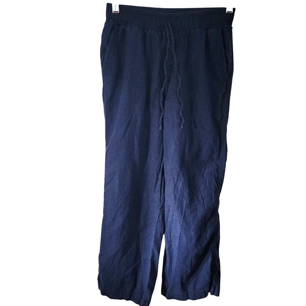 Briggs Blue Elastic waist pull on Linen Blend pants Small